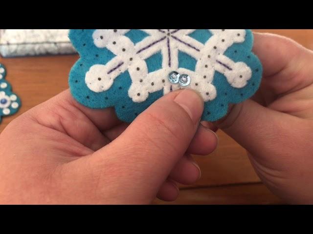 Bucilla Felt Tutorial #5 - Adding Sequins