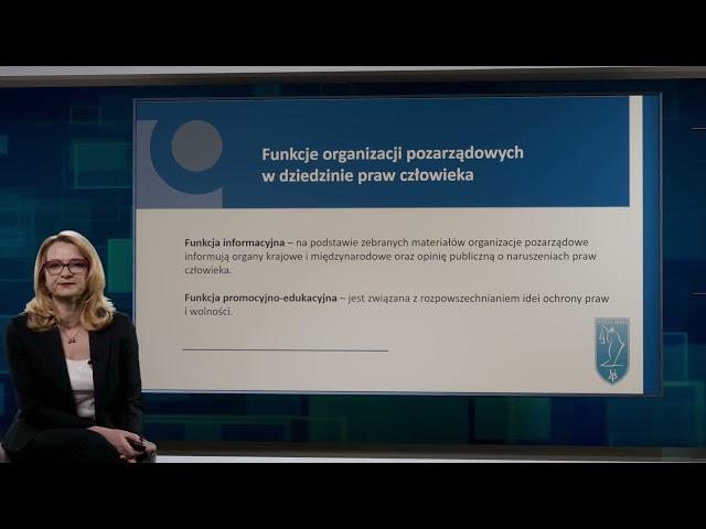 Rola organizacji pozarządowych w ochronie praw człowieka - dr hab. Iwona Wrońska – Wydział Prawa UwB