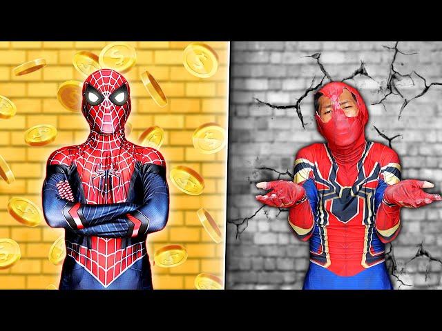 Team Spider-Man RICH vs POOR ( Comedy Video ) ft @AlphaHeroinOhio