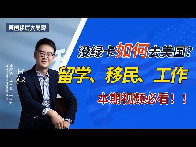 没有绿卡如何去美国？——如果你准备去美国留学、移民、工作必看这一期 | 低成本移民大局观（5）#移民 #留学 #美国工作 #移民美国 #美国移民 #绿卡 #低成本移民 #eb3移民 #非技术移民