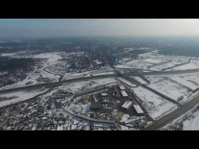 ярославское шоссе,рынок,развязка,строительство,ограда,зима,строительные материалы,клязьма,река,мост,