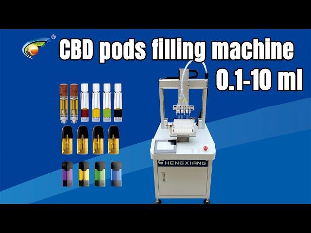 CBD pods filling machine丨Disposable vape cartridge THC filling machine丨Oil pen pod filling machine