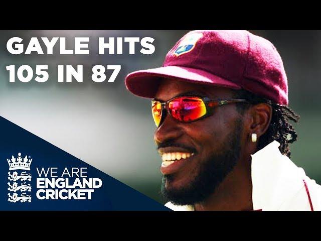 Gayle Hits Amazing 105 In 87 Balls | England v West Indies - Oval 2004