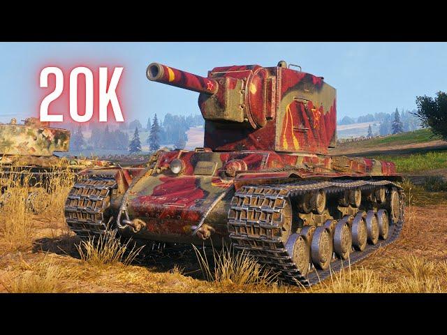 World of Tanks 20K Damage with 4x KV-2