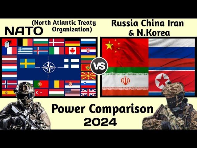 NATO vs Russia China Iran and North Korea military power comparison 2024 | NATO vs Russia military