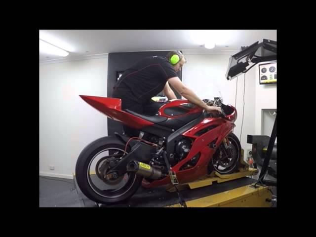 Yamaha R6 Pro Shift Auto Blip Dyno Run