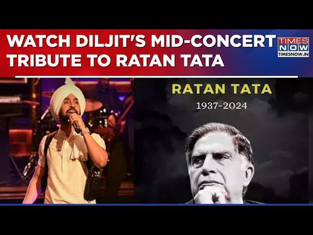 Diljit Dosanjh Gets Emotional, Pays Tribute To Legend Ratan Tata Mid-Concert, Watch What He Said...