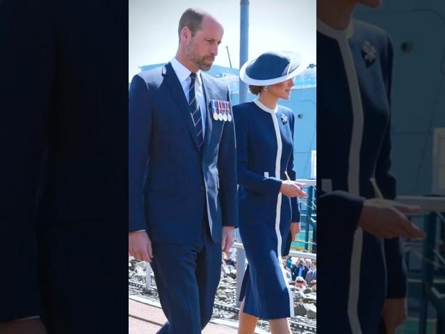 Catherine stuns in nautical ensemble as she joins William at official naming of Royal Navy's warship