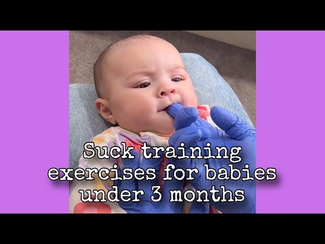 LA Lactation Suck training for babies under 3 months old (subtitled)