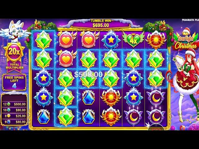 STARLIGHT CHIRSTMAS  - 1 HOUR BONUS BUY - HIT BIG TUMBLE WIN - HUGE WIN CASINO SLOT ONLINE