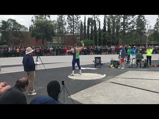 Ryan Crouser throws 22.74m at Long Beach, CA 2019