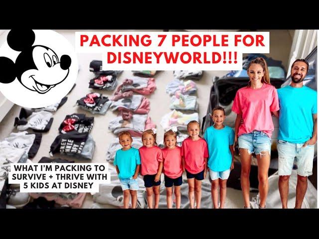 WHAT + HOW I'M PACKING 7 PEOPLE FOR DISNEY!! | Packing my family of 7 to survive + thrive at Disney