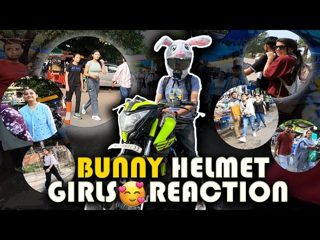 Cute Girls Reaction On Bunny Helmet / Market Reaction Vlog / Gareeb Vlogs