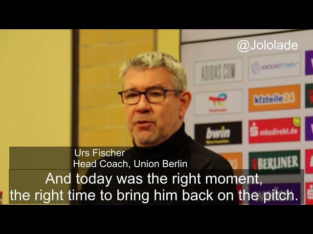 Union Berlin coach Urs Fischer on Anthony Ujah’s return from injury + Taiwo Awoniyi’s game