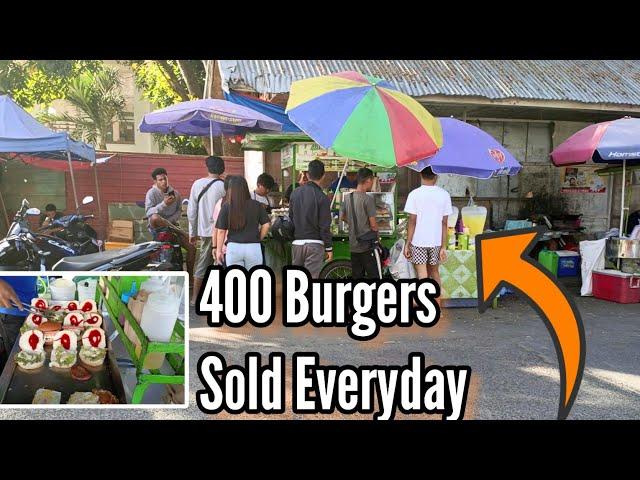 This Trike Burger Store (Tricycle) sells nearly 400 burgers everyday in Isabela Philippines