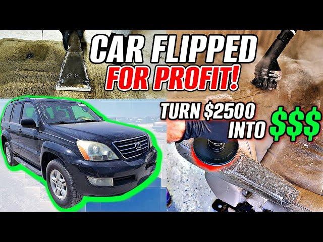 Flipping This $2500 Lexus GX470 For Profit $$$ Side Hustle! Disgusting Car Detailing Restoration