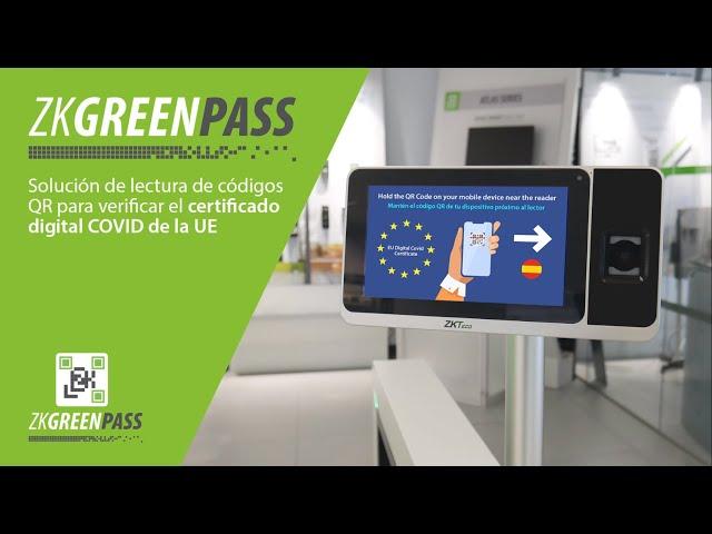 ZK Green Pass | Lectores QR de Certificado COVID digital de la UE | ZKTeco Europe