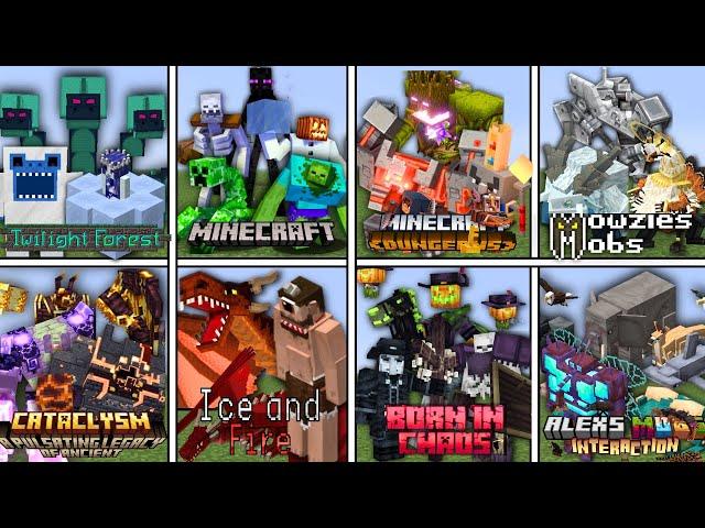 ALL MODS vs MODS TOURNAMENT in Minecraft Mob Battle