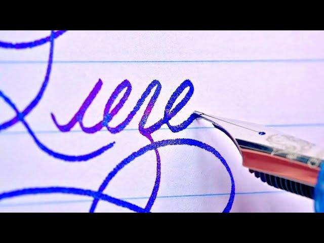 How to Write Amazing Fountain Flex Nib Pen Satisfying Calligraphy | Shine Writer