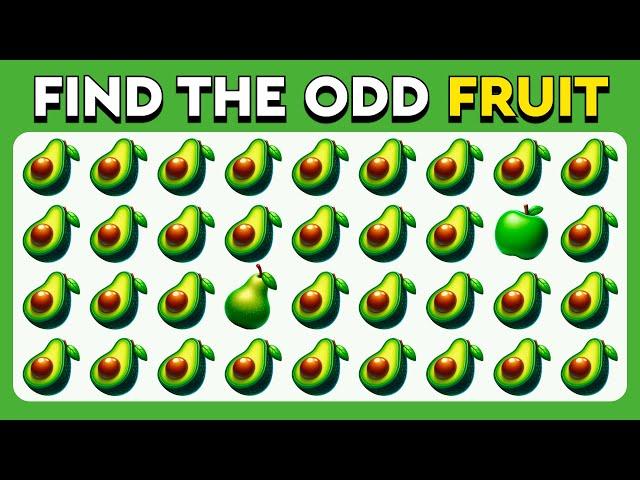 Find the ODD One Out - Fruit Edition  Easy, Medium, Hard - 30 Ultimate Levels Emoji Quiz