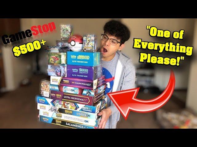 I WENT TO GAMESTOP AND BOUGHT ONE OF EVERY POKEMON CARD PRODUCT THEY HAD! *Tons of Ultra Rares*