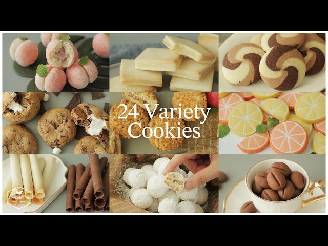 24가지 다양한 쿠키 레시피 모음.zip : 24 Variety Cookies Recipe | 홈베이킹 영상 모음 Baking Video | Cooking tree