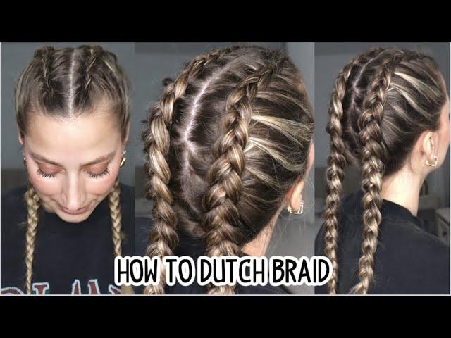 HOW TO DUTCH BRAID YOUR OWN HAIR! BEGINNER TUTORIAL! Short, Medium, and Long Hairstyle