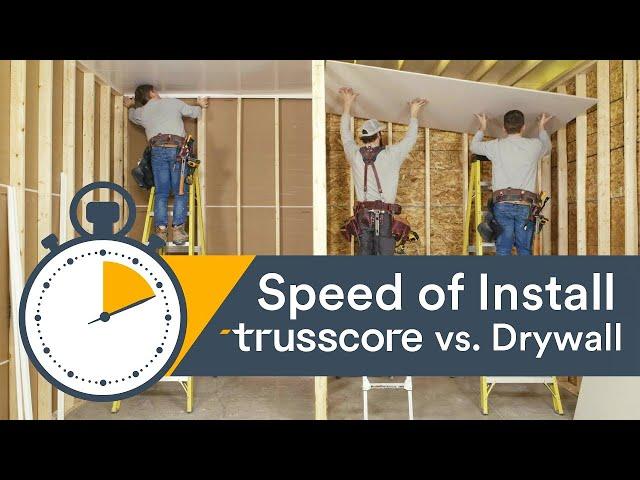 Speed of Wall Panel Install | Trusscore PVC Wall Panel vs. Drywall