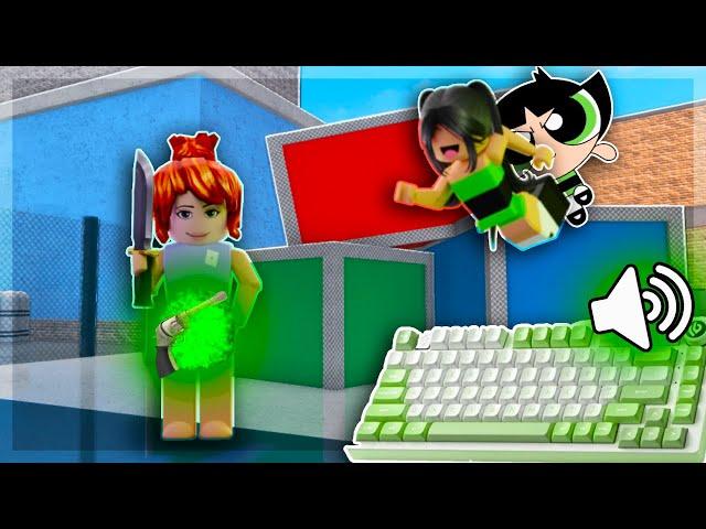 BEATING TEAMERS AS BUTTERCUP FROM THE POWERPUFF GIRLS... *KEYBOARD ASMR* (Murder Mystery 2)