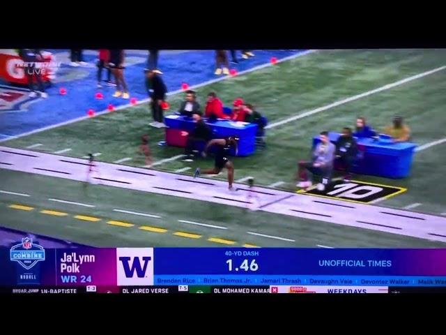 Ja’lynn Polk: NFL Combine 40 Time! 