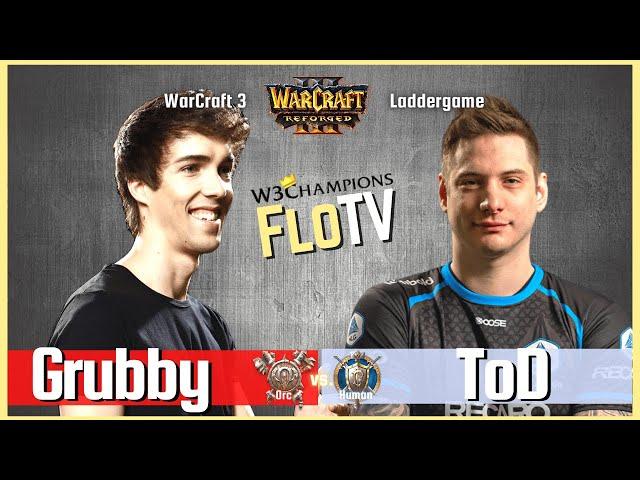 Warcraft 3 Reforged: Grubby vs ToD (Orc vs Human)  W3Champions Ladder Replay Cast by Tak3r