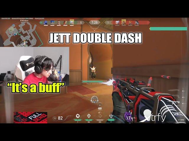 TenZ tries the Jett Dash nerfs (it's a Buff)