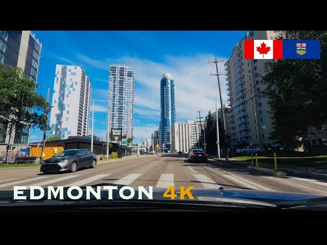 Edmonton 4K - Driving Tour of Downtown - Jasper Avenue