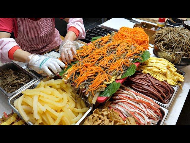 We sell 1,200 kimbap a day! Great Korean Grandmother. / korean street food