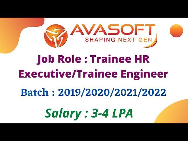 Avasoft Off Campus Drive Hiring Freshers for the Role of Trainee HR Executive/Trainee Engineer |