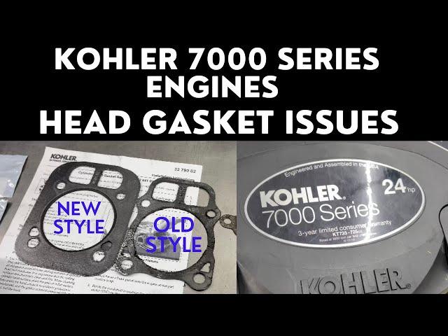 Kohler 7000 Series Head Gasket Issue. How to diagnose and repair blown head gasket.