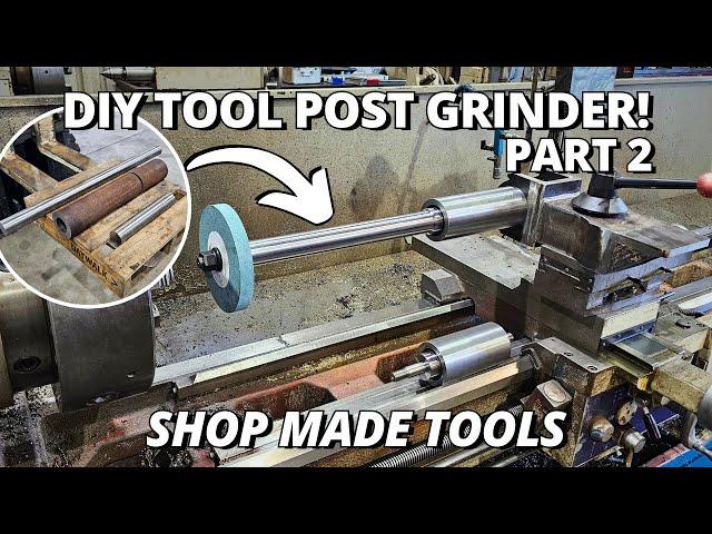 Making the SPINDLES for our HEAVY DUTY Tool Post Grinder! | Part 2 | Shop Made Tools