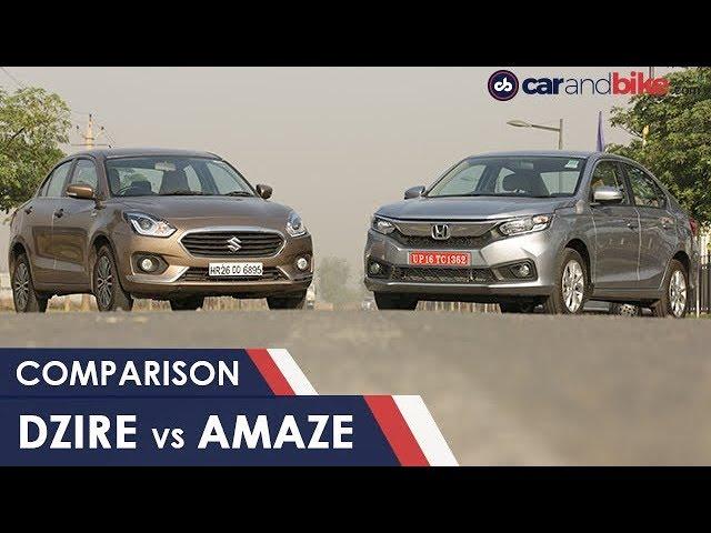 New Honda Amaze VS Maruti Suzuki Dzire Comparison Review | NDTV carandbike