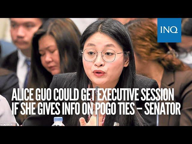 Alice Guo could get executive session if she gives info on Pogo ties – senator