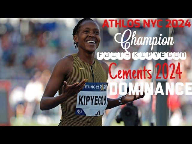 Olympics Champion & 1500M Women Athletes WRH Faith Kipyegon cements Dominance Winning ATHLOS race