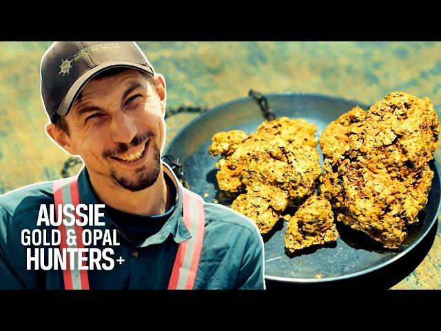 Parker Mines MULTIPLE Gold Nuggets From 'The Golden Eagle Mine' | Gold Rush: Parker's Trail