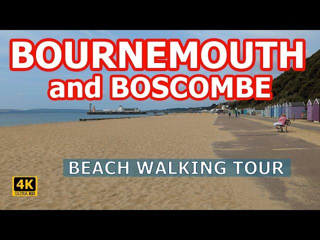 BOURNEMOUTH | BOSCOMBE | 4K | Dorset, England | Beaches