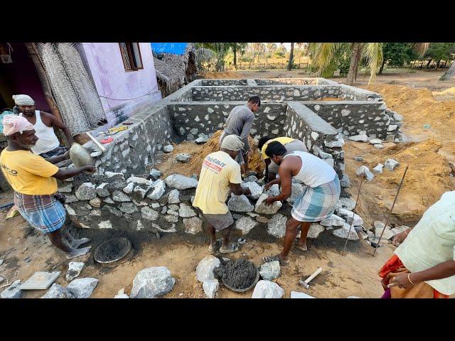 Stone Masonry of Techniques-Amazing With 25x26 Size House Stone Masonry Work properly-Sand cement