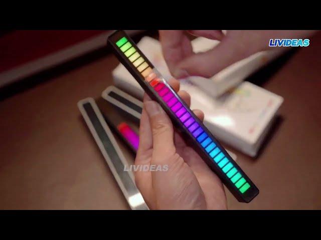 Lampu LED RGB Bar Strip Spectrum Audio Indicator Music Sound Control Lamp Music Atmosphere Light