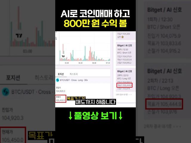 AI로 코인매매 해봤는데 800만 원 벌었네요