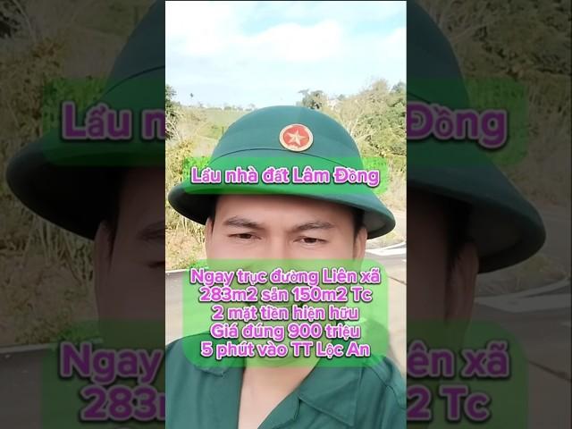 Launhadatlamdong_Nền biệt thự 2 mặt tiền Lộc An -Bảo Lộc, 283m2 sẵn 150m2 Tc,giá 900triệu,0908078335