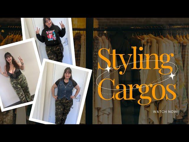 3 Ways To Wear FashionNova Curve Cargo Pants #fashionnova #styling #plussize #cargo #plussizefashion