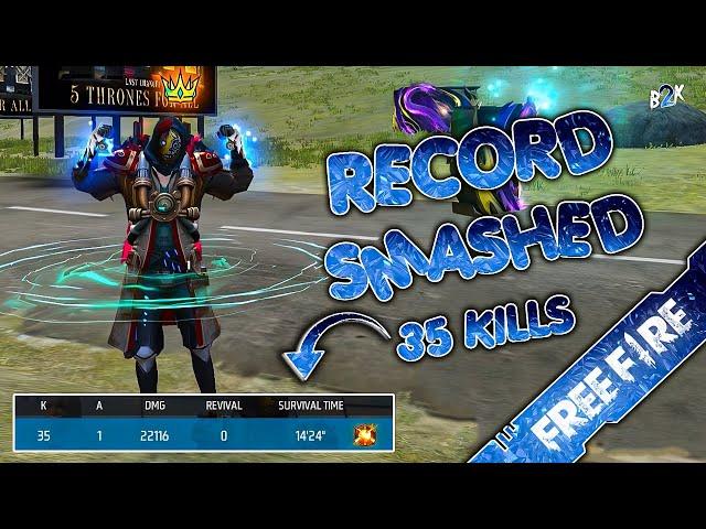 [B2K] BREAKING THE WORLD RECORD WITH 35 KILLS #ff  | تحطيم الأرقام القياسية هوايتي