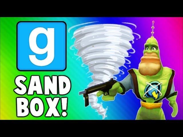 Gmod Sandbox Funny Moments TORNADO Edition - House Destruction & Skit Fails (Garry's Mod)