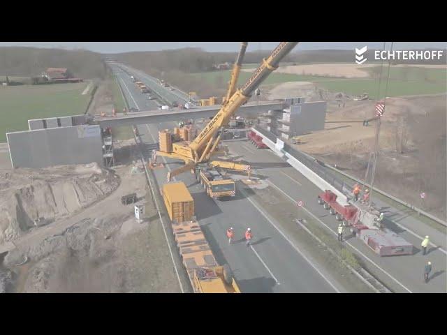 Deutschland-Premiere im Brückenbau auf der Autobahn BAB A1